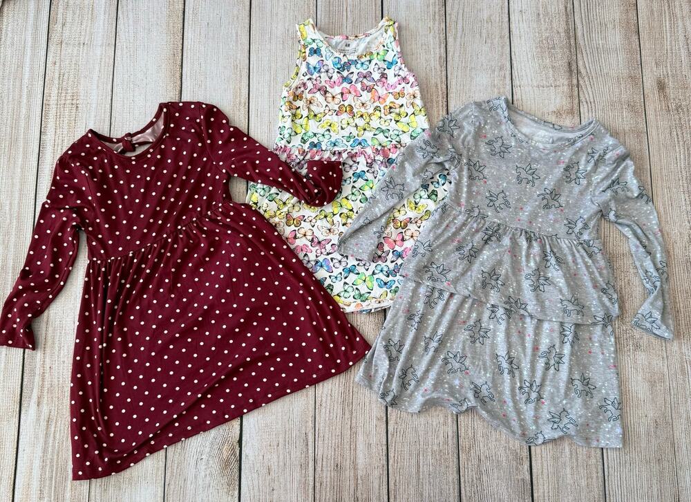 Set of 3 - 5T Girls - Assorted Dresses - Like New Condition